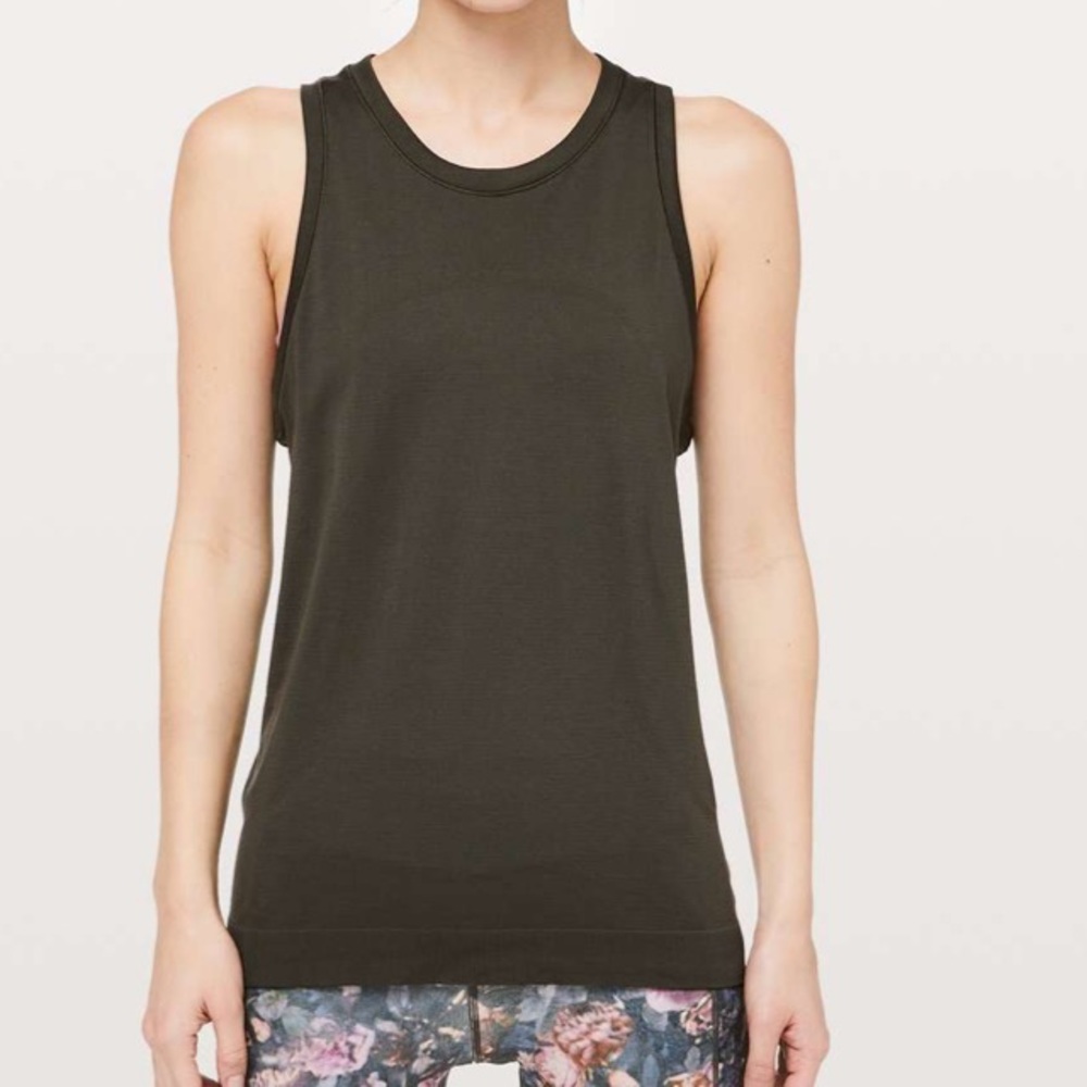 Lululemon swiftly breeze tank- olive green